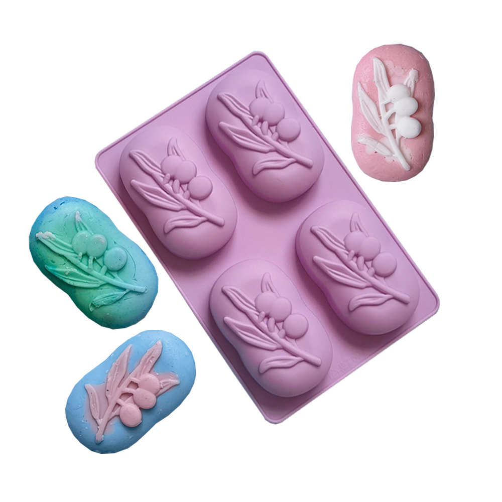 4 Cavities Oval Olive Tree Sil - огляд і ціна Soap Making Line