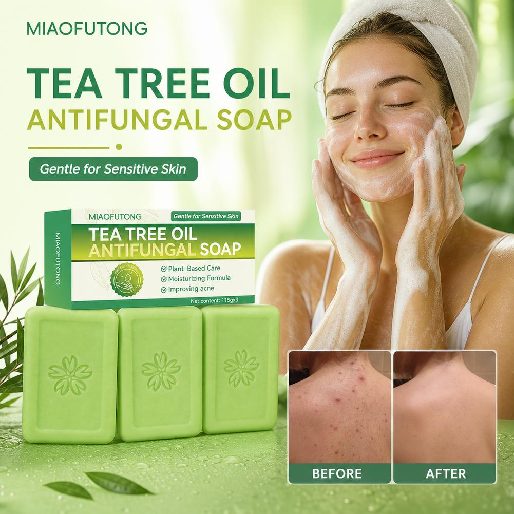 3pcs Tea Tree Oil Soap Bar Nat - огляд і ціна Soap Making Oils