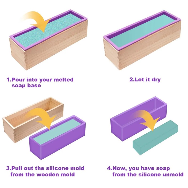 Flexible Silicone Soap Mold Re - огляд і ціна Soap Mold Silicone Loaf