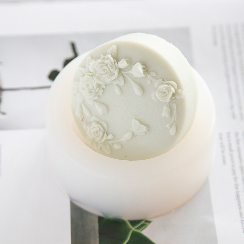 Round Shape Rose Flower Handma - огляд і ціна Soap Mold Silicone Loaf