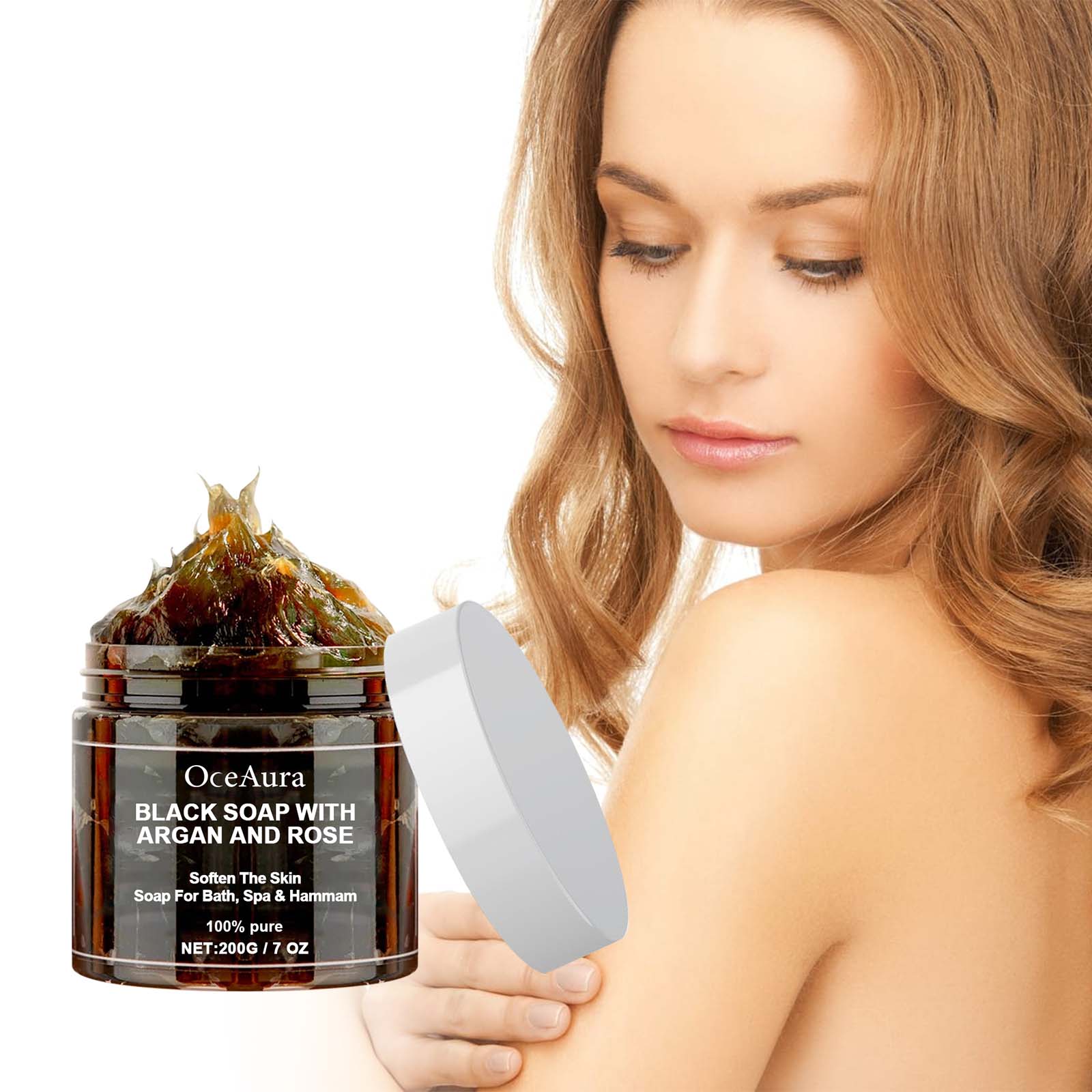OCEAURA Black Soap With Argan  - огляд і ціна Soap Making Oils