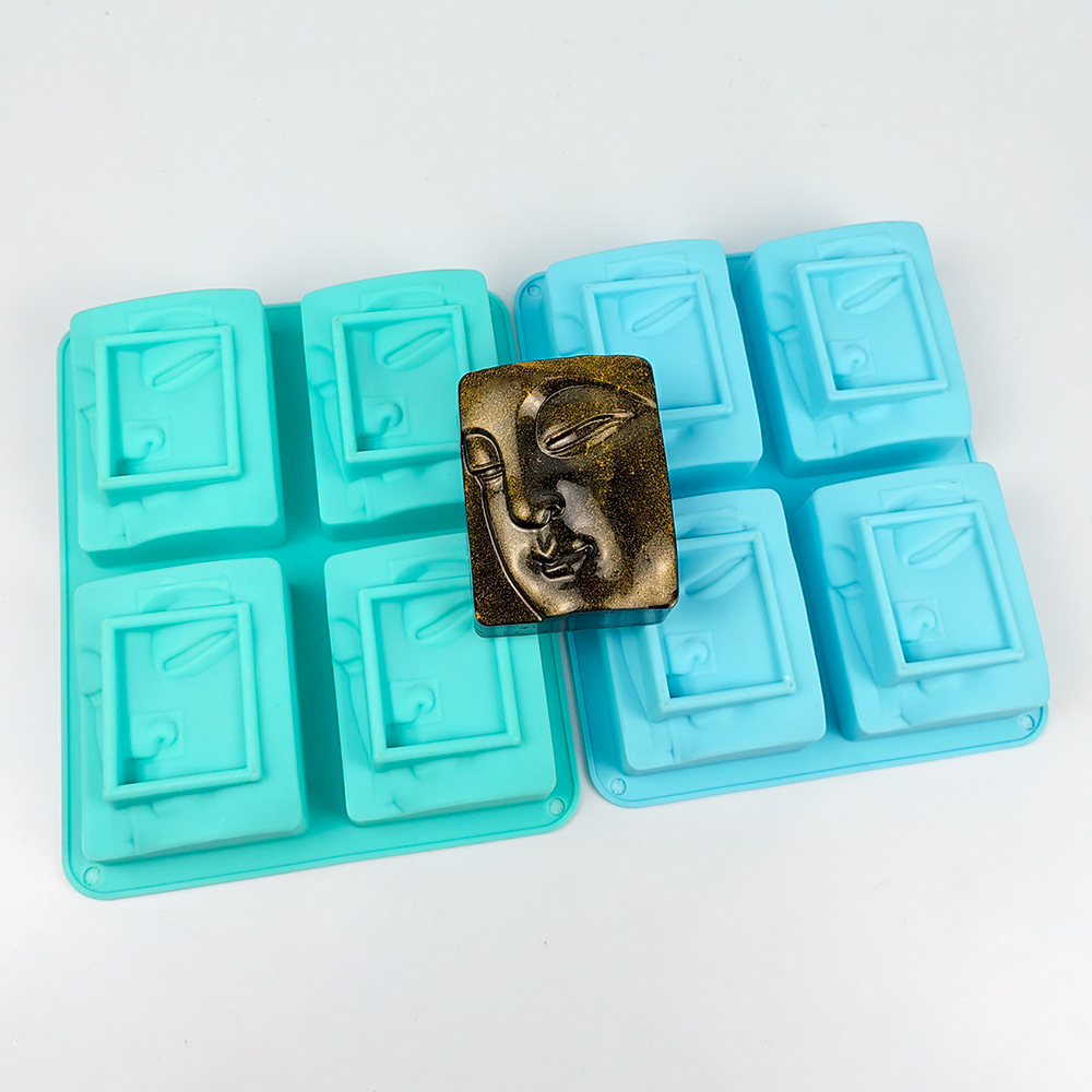 4 Holes Religious Portrait Soa - огляд і ціна Soap Mold Silicone Loaf