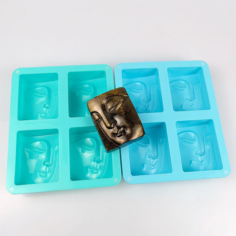 4 Holes Religious Portrait Soa - огляд і ціна Soap Mold Silicone Loaf
